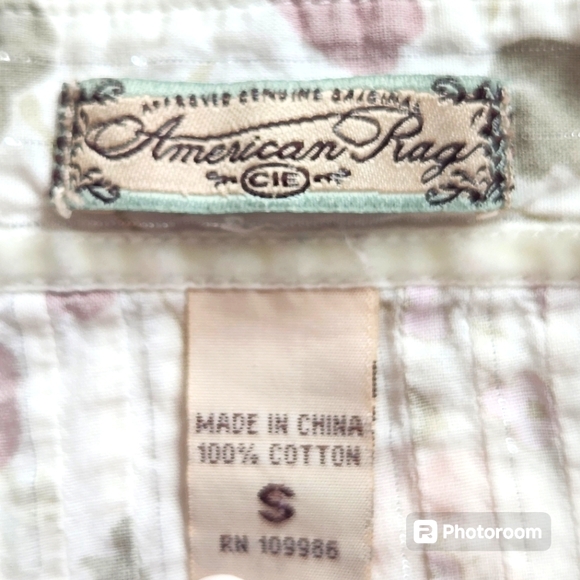 American Rag Feminine Pearl Snap Long Sleeve Floral Western Shirt S (Junior) - Picture 7 of 10